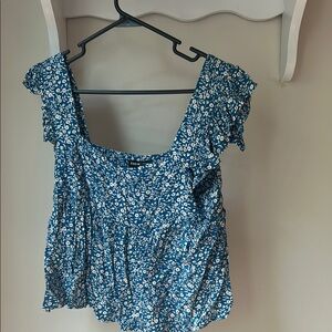 Floral Blue Top